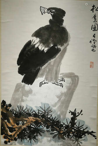 Chinese Ink And Color Scroll Painting