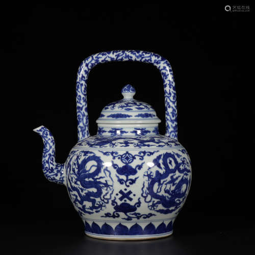 Chinese Blue White Porcelain Teapot