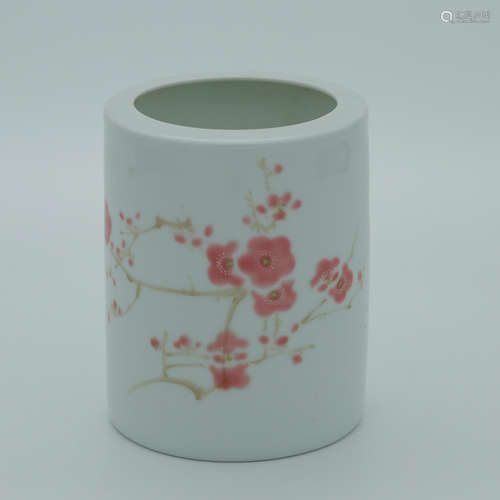 Chinese Famille Rose Porcelain Brush Pot