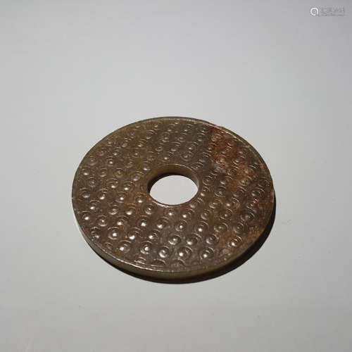 Chinese Archaistic Jade Bi Disk