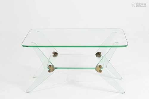 MAX INGRAND (Attr). Glass table. FONTANA ARTE