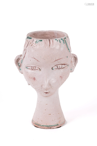 GIOVANNI PETUCCO. Ceramic sculpture, ‘’HEAD’’