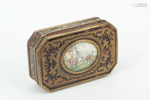 Silver and bronze cigarette box. 19th c