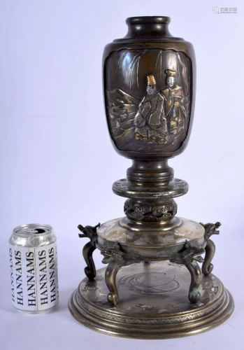 A LARGE 19TH CENTURY JAPANESE MEIJI PERIOD SILVER