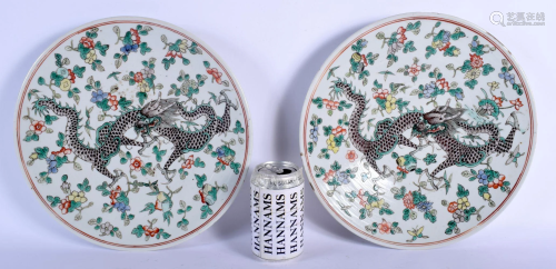 A LARGE PAIR OF 19TH CENTURY CHINESE FAMILLE VERTE