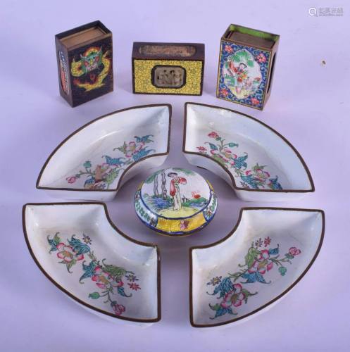 A SET OF FOUR 19TH CENTURY CHINESE CANTON ENA…
