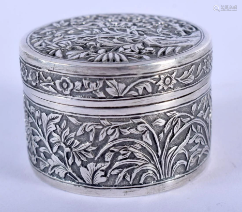 A FINE 19TH CENTURY CHINESE EXPORT SILVER BOX AND …