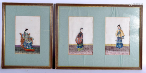 Chinese School (19th Century) Set of eleven rice paper