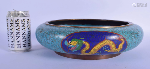 A LARGE 19TH CENTURY CHINESE CLOISONNE ENAMEL CIR…