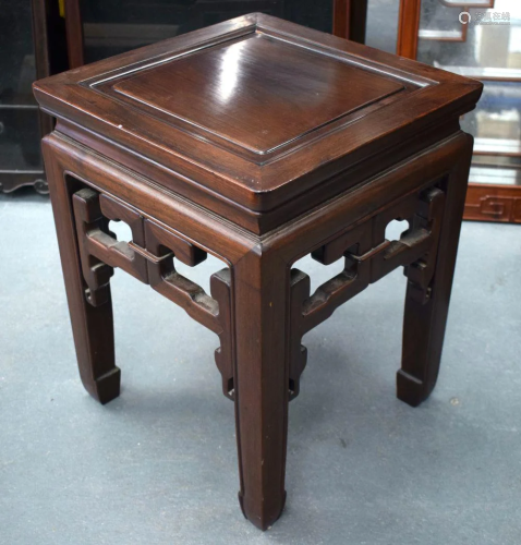 EARLY C20TH SQUARE TOPPED HARDWOOD STAND. 46 x …