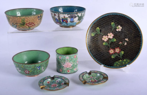 A COLLECTION OF EARLY 20TH CENTURY CHINESE CLOISONNE