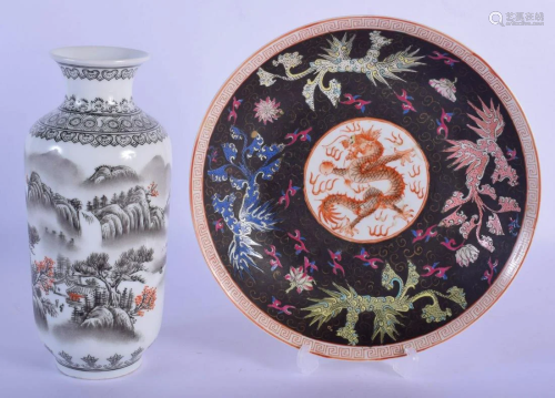 A CHINESE REPUBLICAN PERIOD SNOWY LANDSCAPE VASE