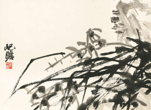 1892～1996 朱屺瞻 兰花  镜心  水墨纸本