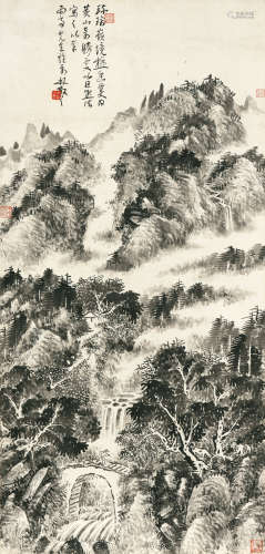 1898～1989 林散之 黄山琉璃岭  立轴  水墨纸本