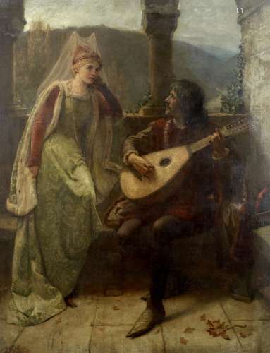 Mary Evelina Kindon (British, active 1879-1918) 'The Song'