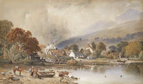 Aaron Edwin Penley (British, 1807-1870) 'The village of Luss...