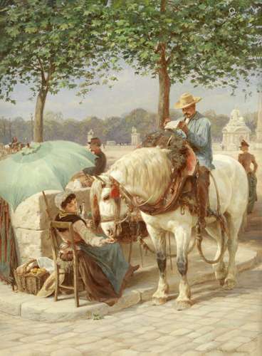 Basil Bradley, RWS (British, 1842-1904) News from home, Plac...