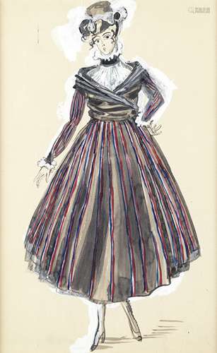 Raoul Dufy (1877-1953) Modèle de robe pour Paul Poiret ...