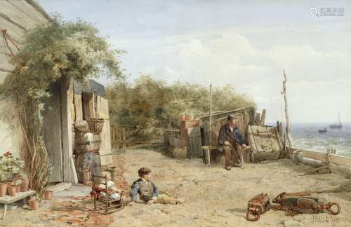 John Henry Mole (British, 1814-1886) The old fisherman's cot...