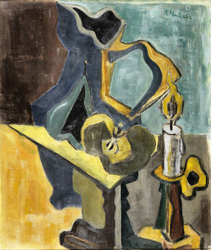 Alice Halicka (1895-1975) Nature morte avec pichet, pomme, b...