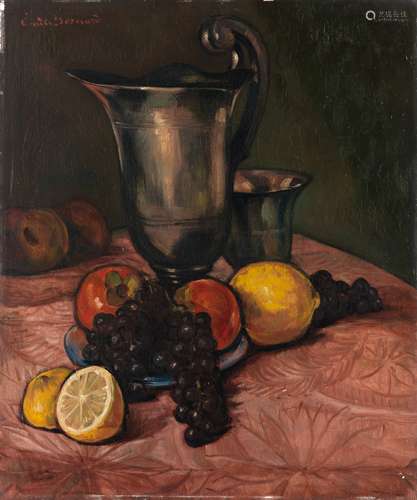 Émile Bernard (French, 1868-1941) 'Natre Morte Aux Frui...