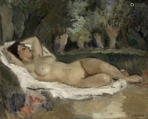 Georges Capon (French, 1890-1980) Reclining nude