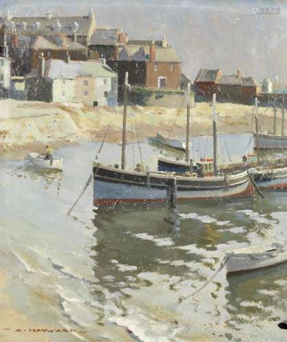 Arthur Hayward (British, 1889-1962) A corner of the harbour,...