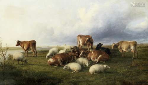 Thomas Sidney Cooper RA (British, 1803-1902) Cattle and shee...
