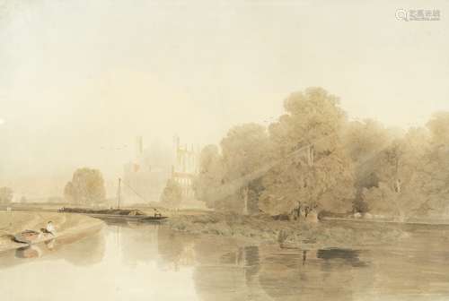 John Varley OWS (London 1778-1842) Eton College from the Tha...