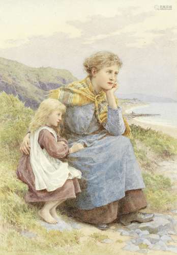 Henry James Johnstone (1835-1907) Mother and daughter on the...