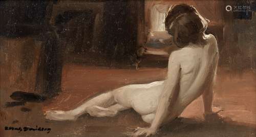 Allan Douglas Davidson (British, 1873-1932) Female nude