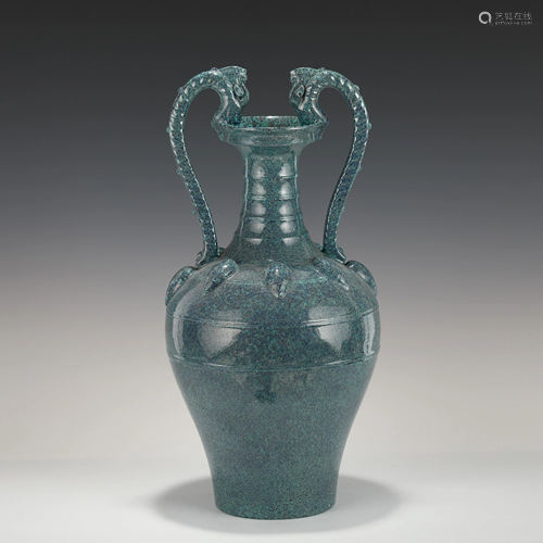 QIANLONG LUJUN GLAZED AMPHORA VASE