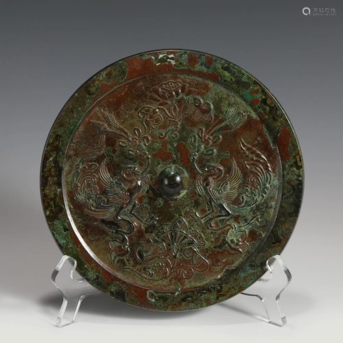 TANG DYNASTY BRONZE MIRROR