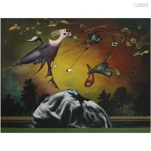 JULES PERAHIM (1914-2008) Un ciel traversé d'oiseaux presque...