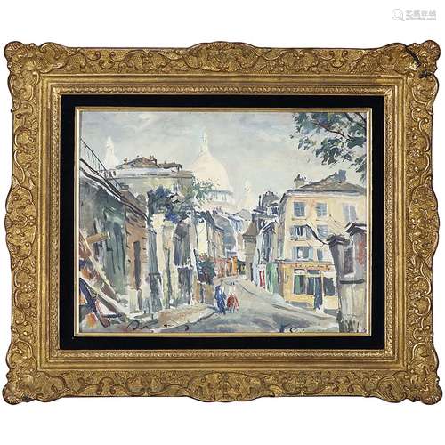 RENÉ ZIMMERMANN (1904-1991) VUE DE MONTMARTRE AU SACRÉ-CŒUR ...