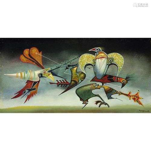 JULES PERAHIM (1914-2008) Oiseaux imitant le folklore, 1986 ...