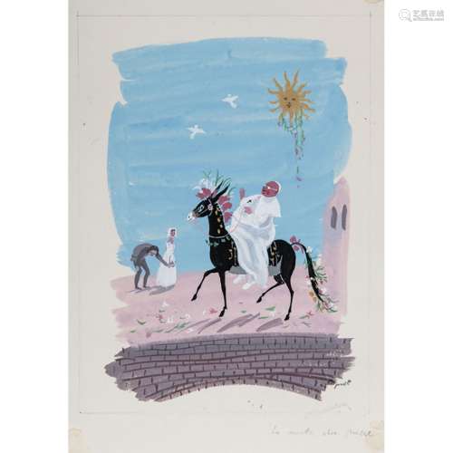 RAYMOND PEYNET (1908-1999) SUITE DE SIX ILLUSTRATIONS POUR L...