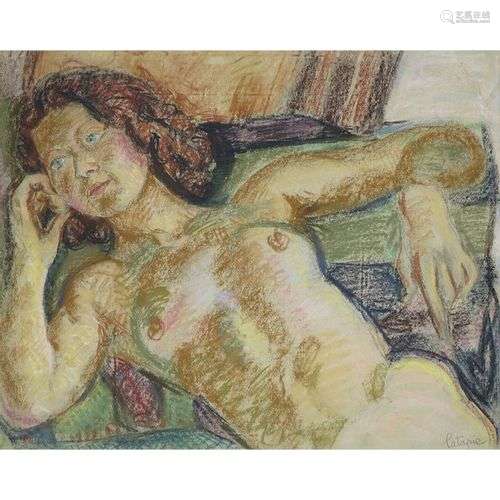 LOUIS LATAPIE (1891-1972) NU ASSIS (CLARISSE), VERS 1938 Pas...