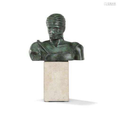IGOR MITORAJ (1944-2014) Argos Bronze à patine verte, sur un...