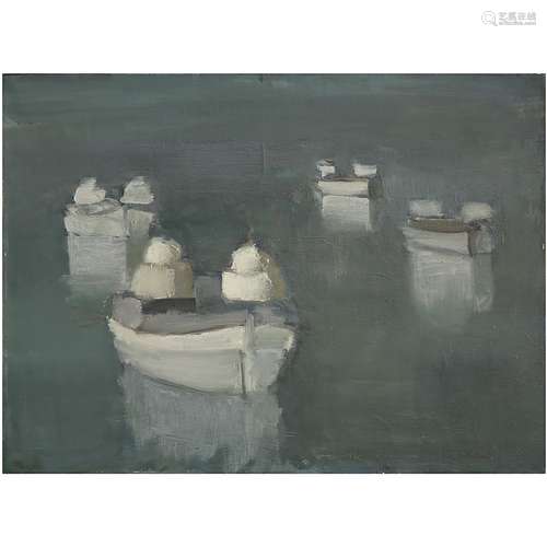 PIERRE DOUTRELEAU (NÉ EN 1938) PÊCHE AU LAMPARO, 1962 Huile ...