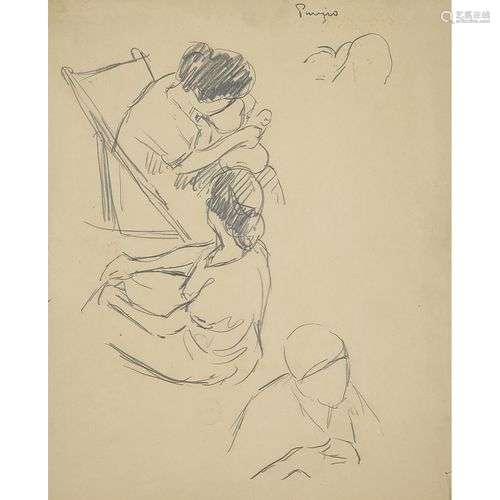 MAURICE LE SCOUÉZEC (1881-1940) FEMMES ET ENFANT Crayon sur ...