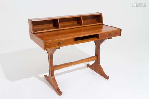 GIANFRANCO FRATTINI. Wooden desk with drawers