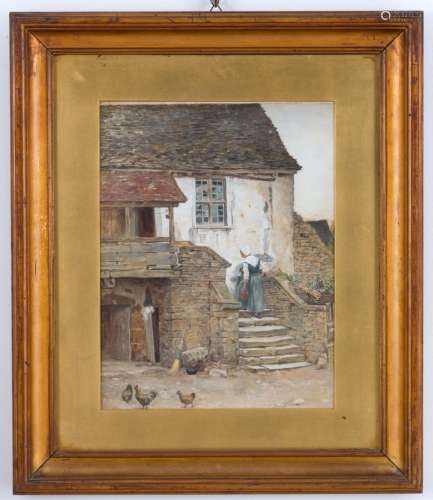 ROBERT J. ABRAHAM. Framed watercolour on paper