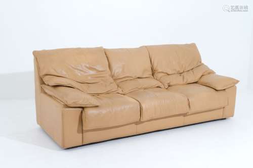 Leather sofa. Italy. 1970s
