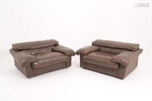 AFRA & TOBIA SCARPA. Two Erasmo armchairs. B&B