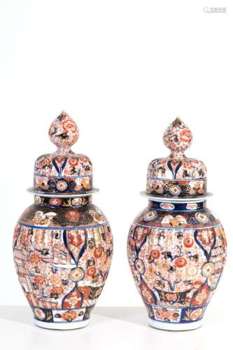 Two Imari porcelain vases. Japan. 19th century