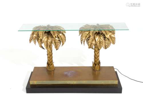 Brass console table. MAISON JENSEN (Attr). 1960s