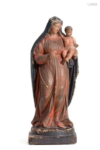 Terracotta sculpture ‘HOLY MARY WITH CHILD JESUS’