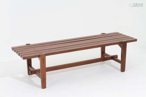 EZIO LONGHI. Wooden bench. ELAM. 1950s