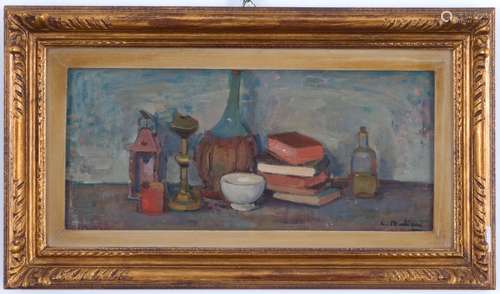 CONTARDO BARBIERI. Oil on canvas ‘STILL LIFE’